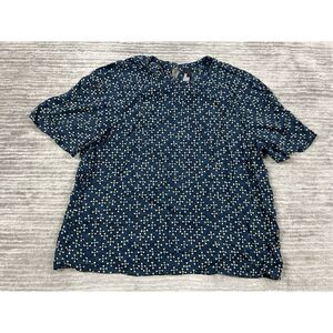 Vintage Katherine Marie Top Womens 18W Multicolor Rayon Short‎ Sleeve